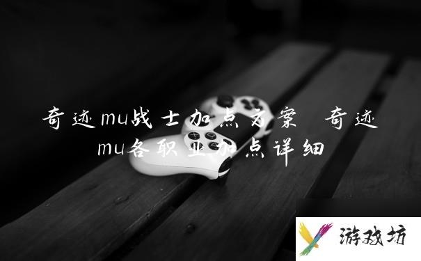 奇迹mu战士加点方案 奇迹mu各职业加点详细