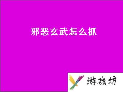 邪恶玄武怎么抓（邪恶玄武怎么捕捉）