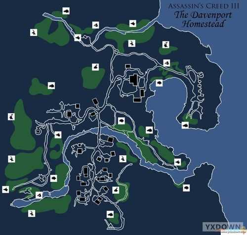 刺客信条3狩猎地图-刺客信条3狩猎地图福吉谷  第1张