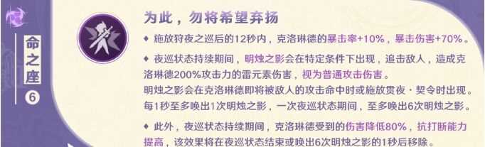 《原神》克洛琳德命座效果详解 克洛琳德命座提升及抽取建议