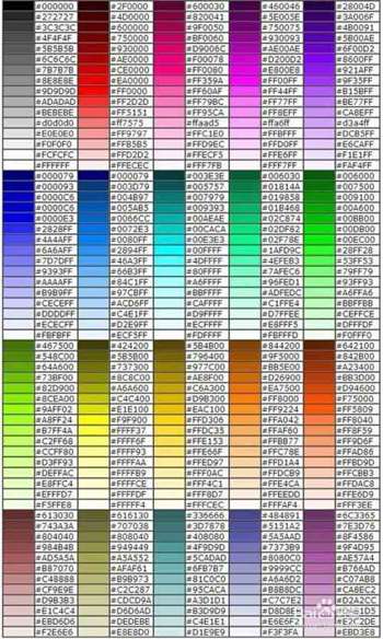 球球字体颜色代码大全