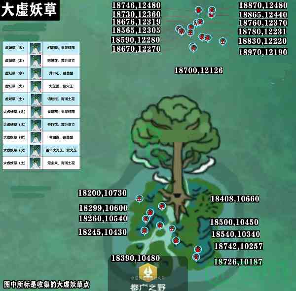 《创造与魔法》大虚妖草位置分布汇总介绍