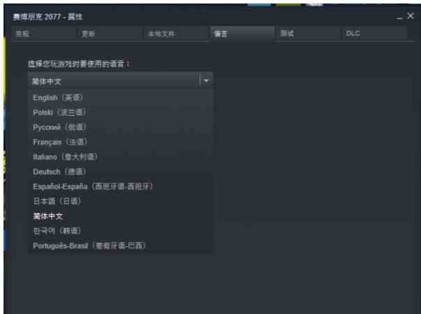 《赛博朋克2077》中文语音包设置方法