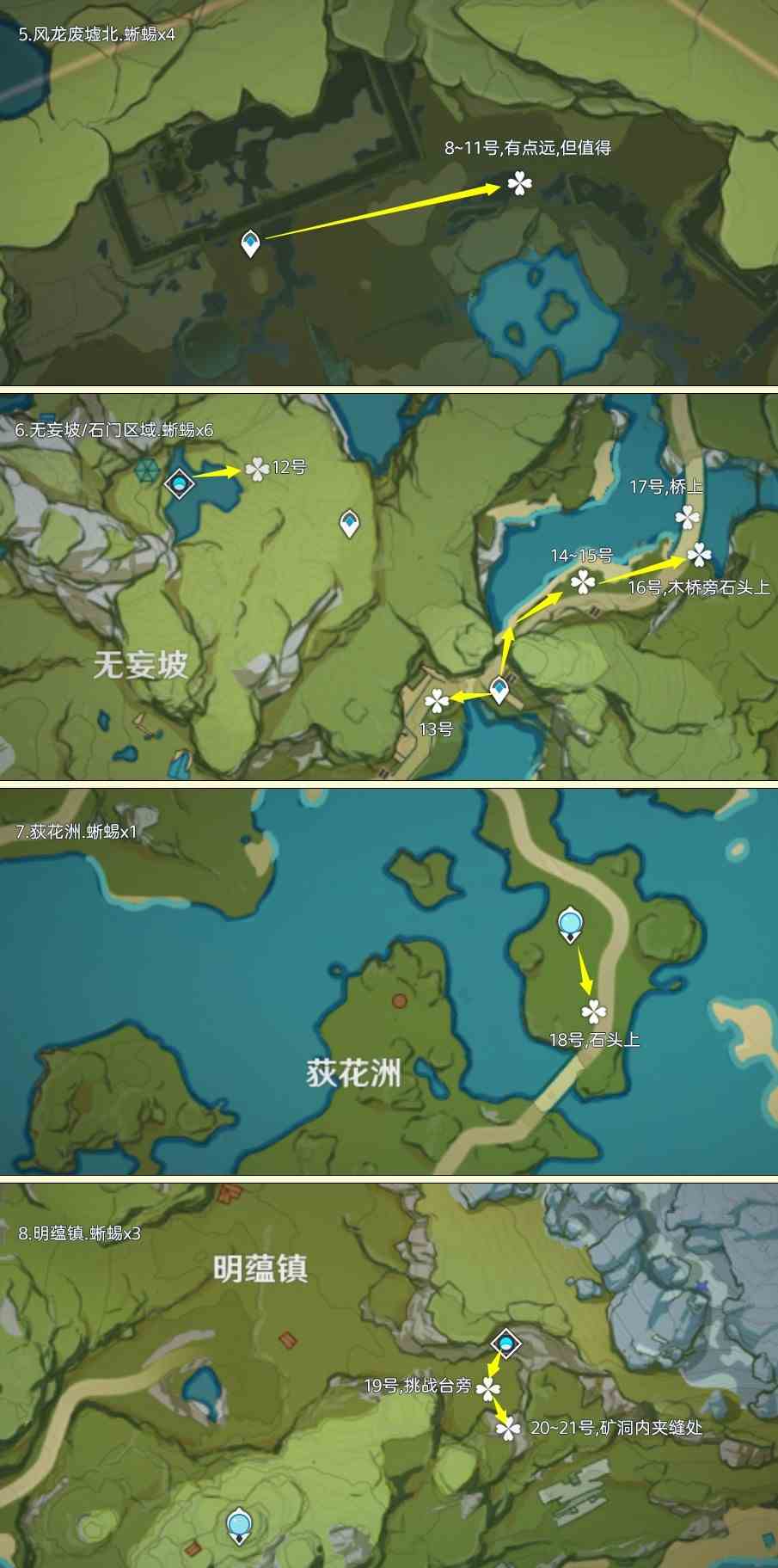 《原神》“蜥蜴尾巴”收集路线分享