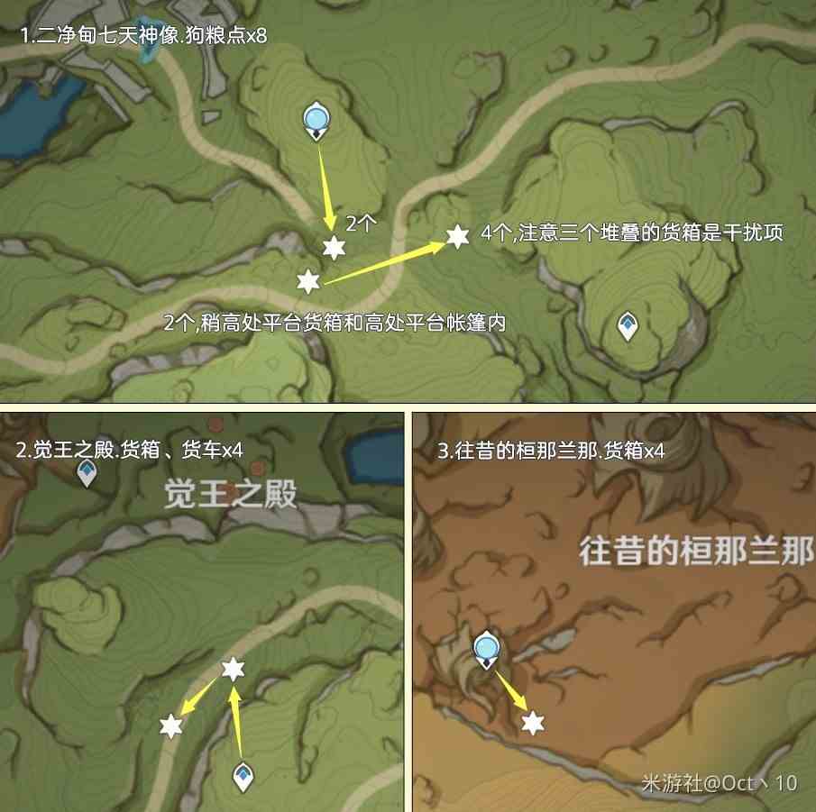 原神4.5每日圣遗物调查点及路线分享