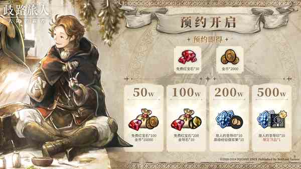 日式RPG经典重现《歧路旅人：大陆的霸者》霸者4.18开启测试