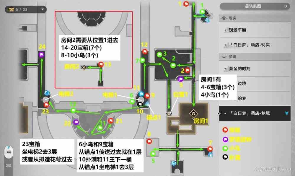 《崩坏星穹铁道》白日梦酒店宝箱折纸小鸟位置在哪？折纸小鸟全收集攻略