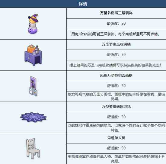 《蔚蓝档案》万圣节南瓜咖啡厅组合家具图鉴介绍一览