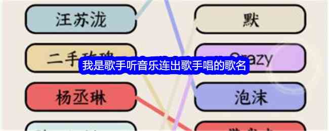 《就我眼神好》我是歌手听音乐连出歌手唱的歌名通关攻略