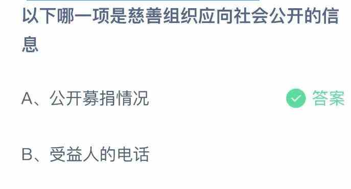 以下哪一项是慈善组织应向社会公开的信息