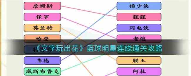 《文字玩出花》篮球明星连线通关攻略