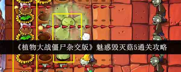 《植物大战僵尸杂交版》魅惑毁灭菇5通关攻略