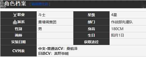 《雾境序列》恩斯特角色介绍一览