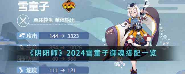 《阴阳师》2024雪童子御魂搭配一览