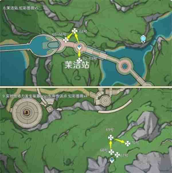 《原神》虹彩蔷薇采摘路线攻略