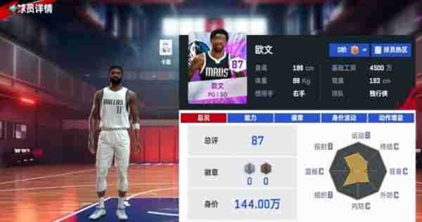 NBA巅峰对决欧文怎么样  NBA巅峰对决欧文角色介绍