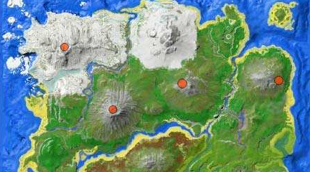 方舟生存进化黑曜石分布图