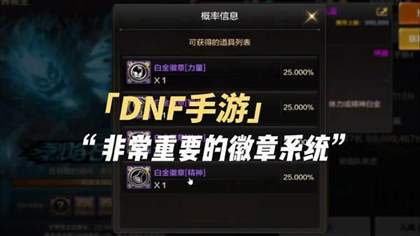 《DNF手游》：徽章系统全面解析