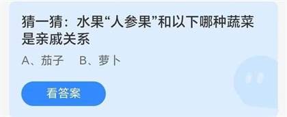 人参果与哪种蔬菜有亲缘关系？今日答案揭秘