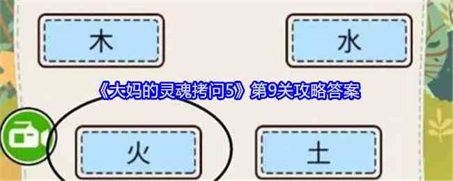 《大妈的灵魂拷问5》第9关攻略答案