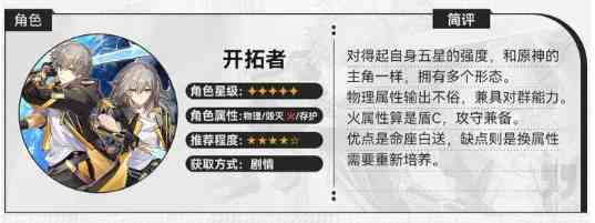 崩坏星穹铁道用什么角色开荒比较好