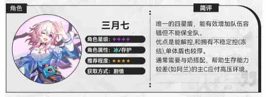 崩坏星穹铁道哪些4星角色开荒比较好