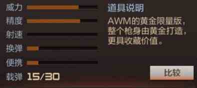 CF手游枪战王者中黄金AWM-A狙击枪性能评鉴[多图]图片2