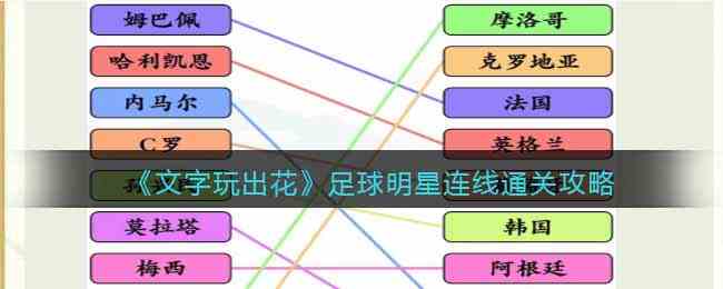 《文字玩出花》足球明星连线通关攻略