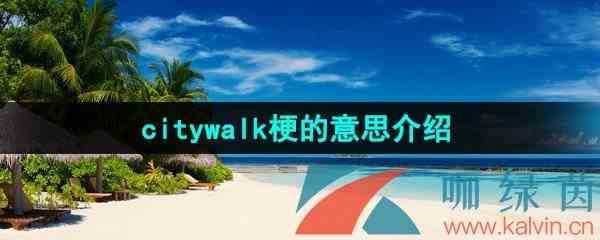 《抖音》citywalk梗的意思介绍