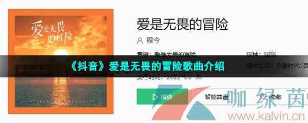 《抖音》爱是无畏的冒险歌曲介绍