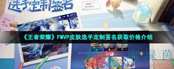 《王者荣耀》FMVP皮肤选手定制签名获取价格介绍