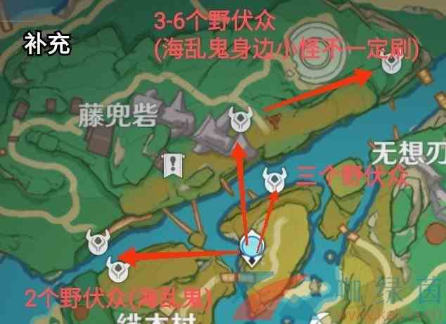 《原神》2.0稻妻锄大地最佳路线图