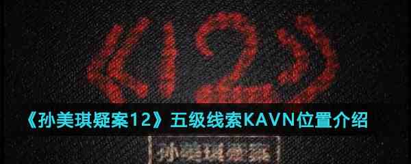 《孙美琪疑案12》五级线索KAVN位置介绍