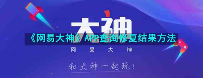 《网易大神》APP查询修复结果方法