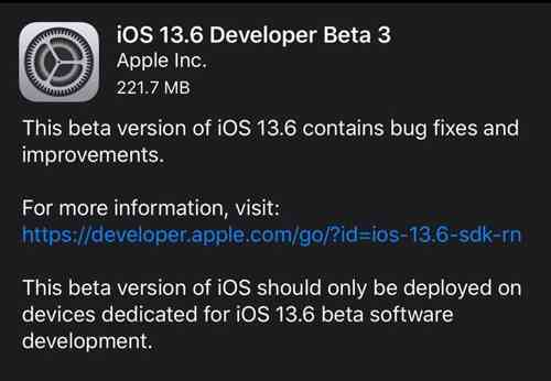 iOS13.6最终beta新功能介绍