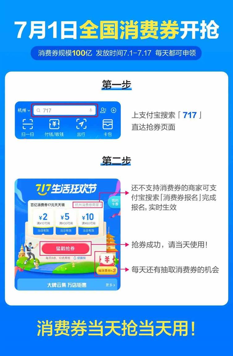 《支付宝》717消费券无法使用原因介绍