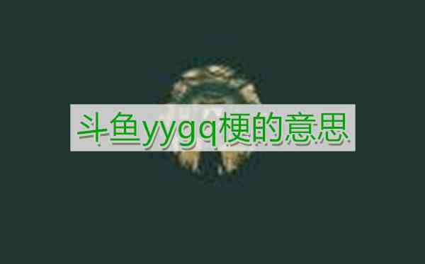 《斗鱼》yygq梗的意思