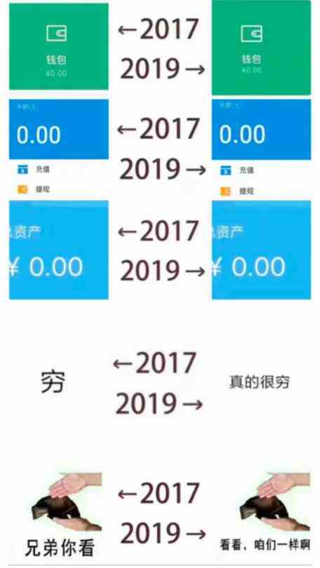 《微信》朋友圈2017-2019对比图分享