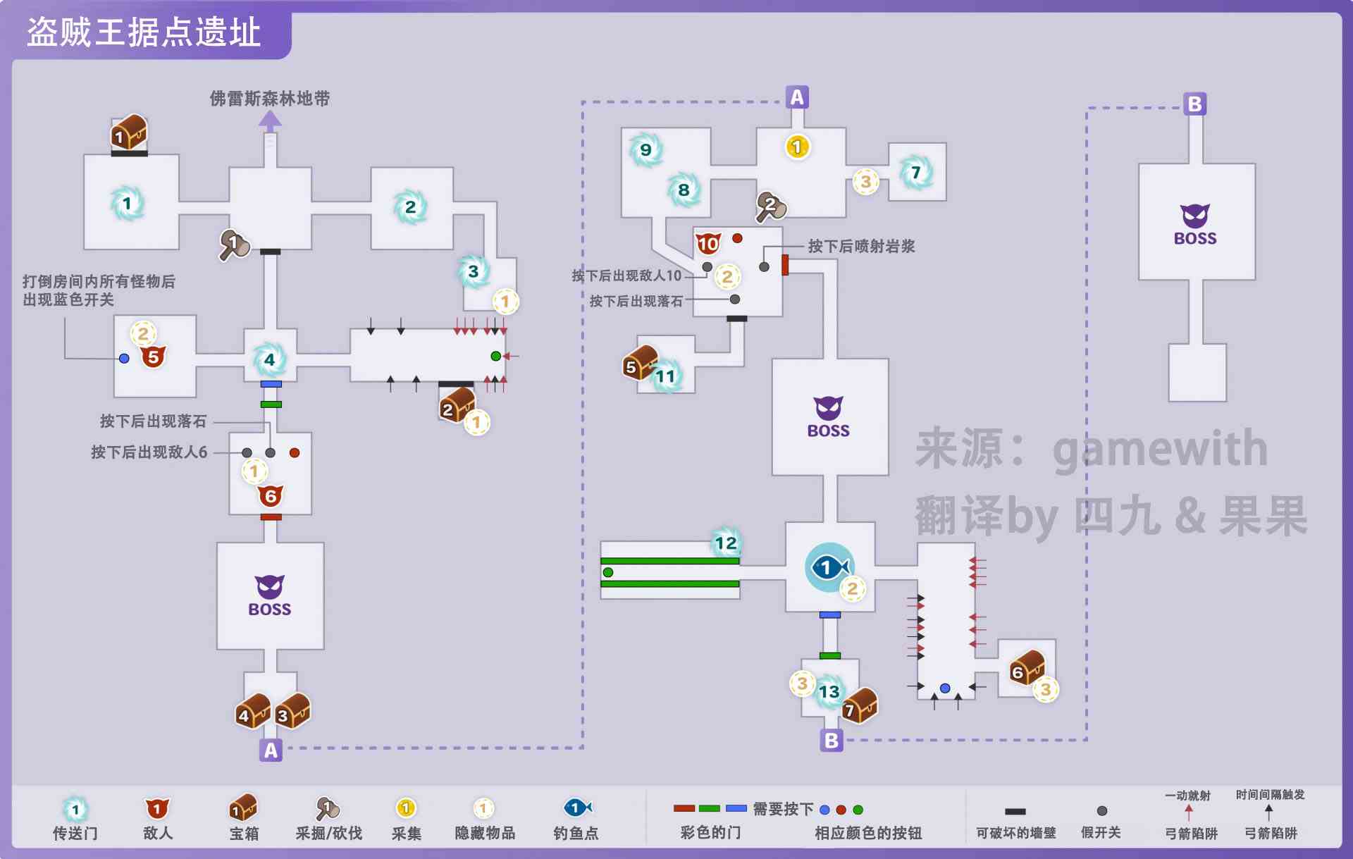 符文工厂5盗贼王据点遗迹区域的道具在哪里