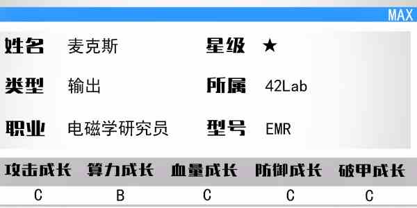 《少女前线云图计划》麦克斯介绍