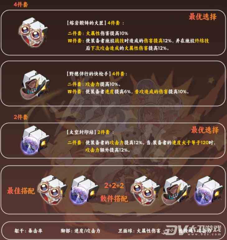 《崩坏星穹铁道》虎克用什么遗器