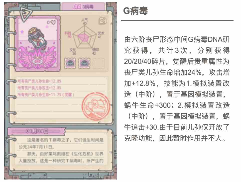 《最强蜗牛》G病毒贵重品效果一览