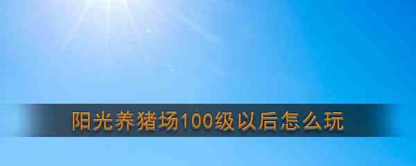 《阳光养猪场》100级以后怎么玩