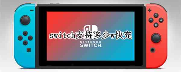 switch支持多少w快充