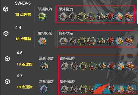 《明日方舟》战地秘闻SW-EV-5掉落产出情况