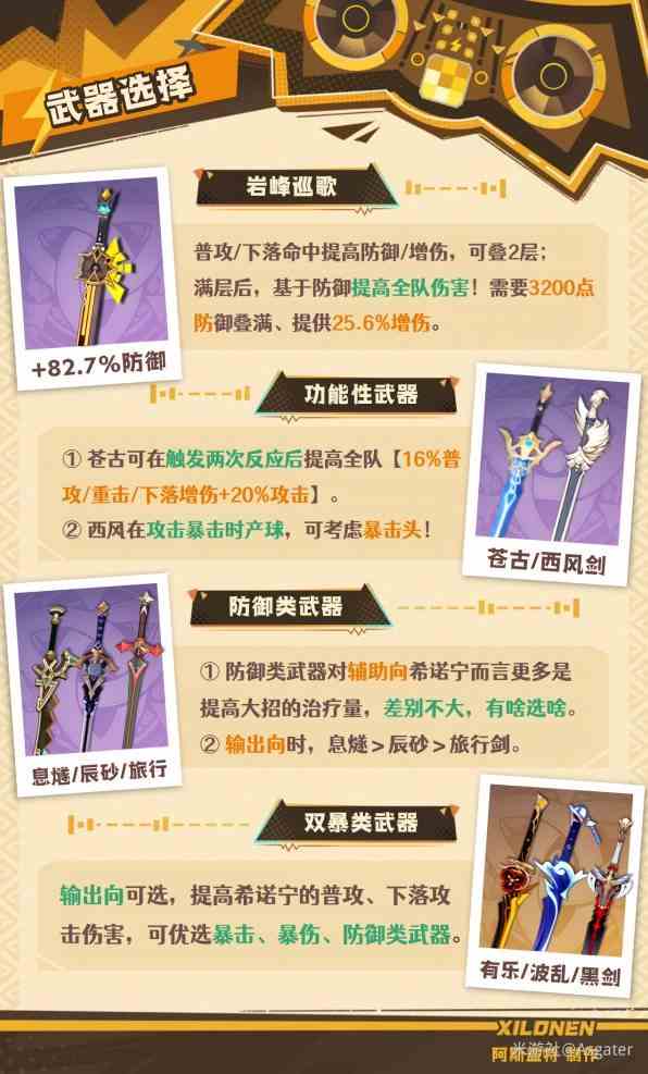 《原神》希诺宁武器选择攻略-希诺宁武器如何选