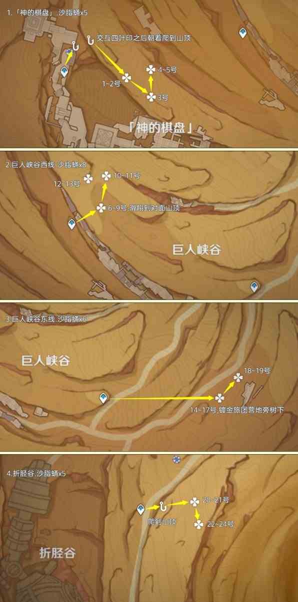 《原神》沙脂蛹采集线路介绍