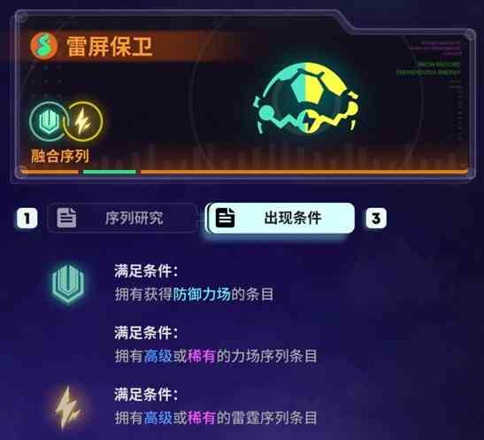 《霓虹序列》力场体系融合序列词条大全-融合序列词条出现条件一览