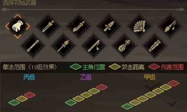 《大侠立志传》EA版开局武器选择规划