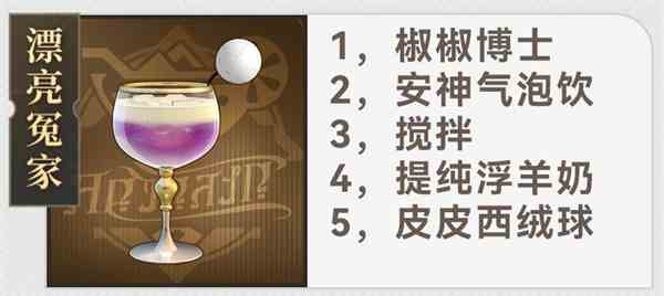 崩坏星穹铁道杯中逸事有什么配方 崩坏星穹铁道杯中逸事配方大全